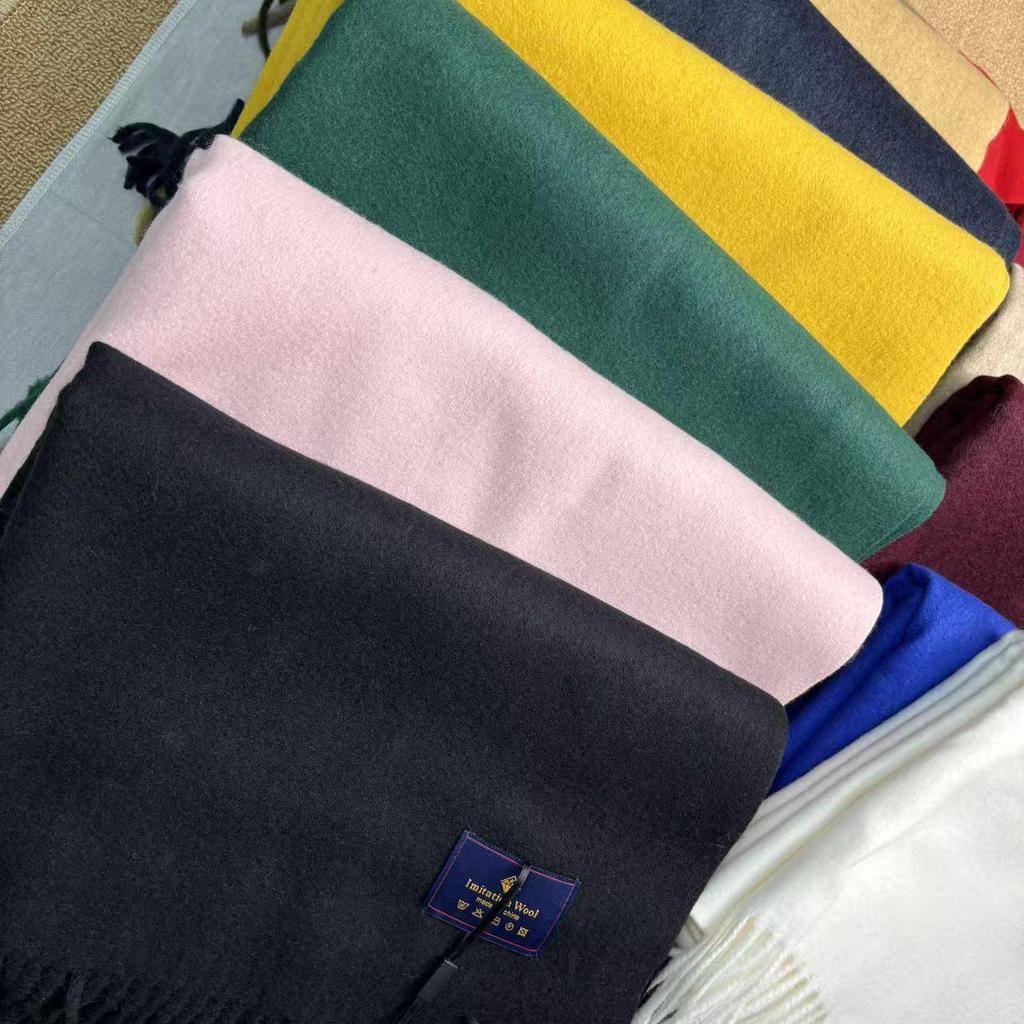 Šarlatově červený zimní dámský šátek a šála z imitace kašmíru - Oboustranný vysoce kvalitní nákrčník Dárek