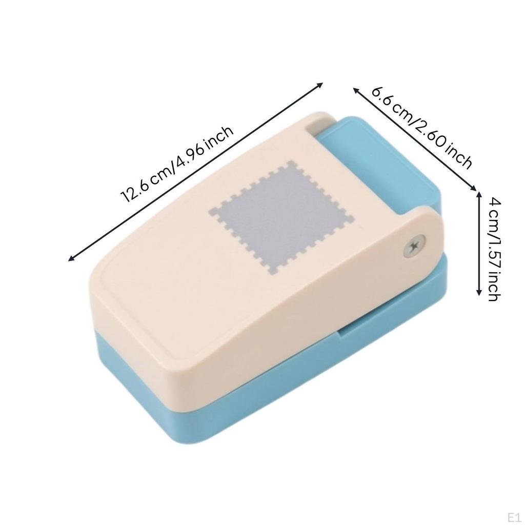 Postage Stamp Punch Handheld Postal Manual Embosser with Square Die for Crafters,