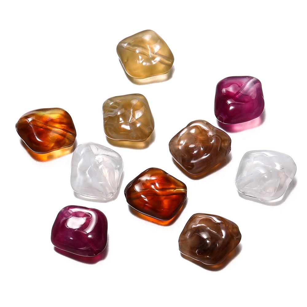 Acrylic Irregular Polygon Beads for DIY Phone Chains and Handmade Accessories