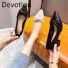 Anti-slip Shoes, Low-heeled High-heeled Shoes, Shallow-toe Pointed-toe Women's Single Shoes Devotion