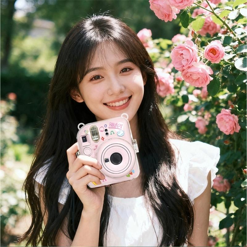 Waterproof Protective Hard Case for Mini 12 Camera Scratch Resistant Shell Pouch Cartoon Print Design Strap not included