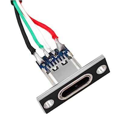 Usb Jack 3.1 Type-C 4P Svařovací drát 3A Samice Diy konektor Přímý Pro Mobilní telefon Nabíjecí port Nabíjecí zásuvka