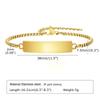 A Variety Of Children'S Curved Brand Stainless Steel Gold Bracelet Women, Fashionable Personality Can Be Engraved 798