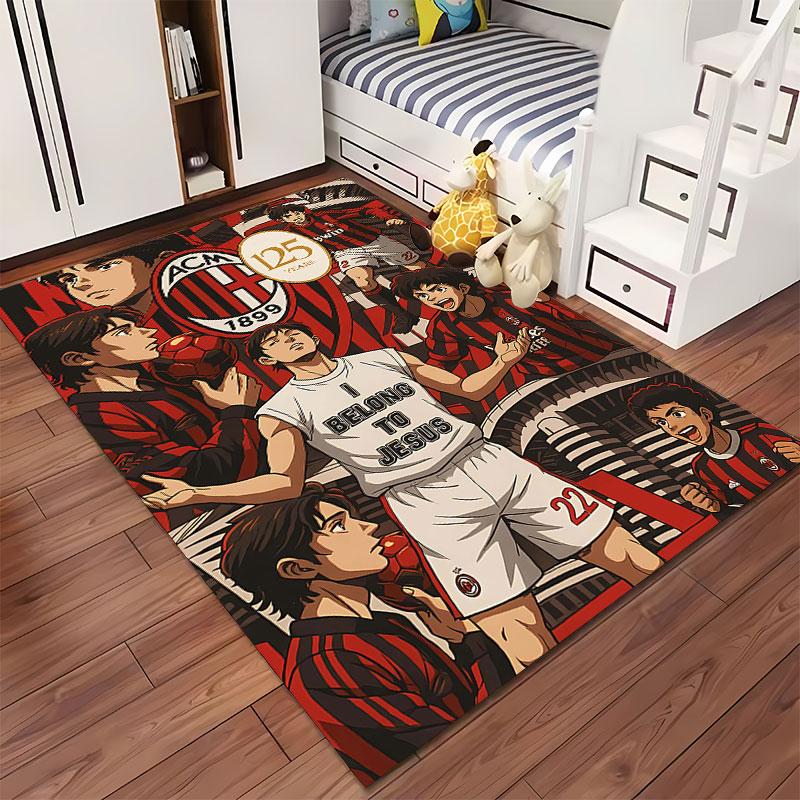 AC Milan Anime Artwork Carpet Suitable As a Non-slip Mat for the Living Room or Bedroom Sofa