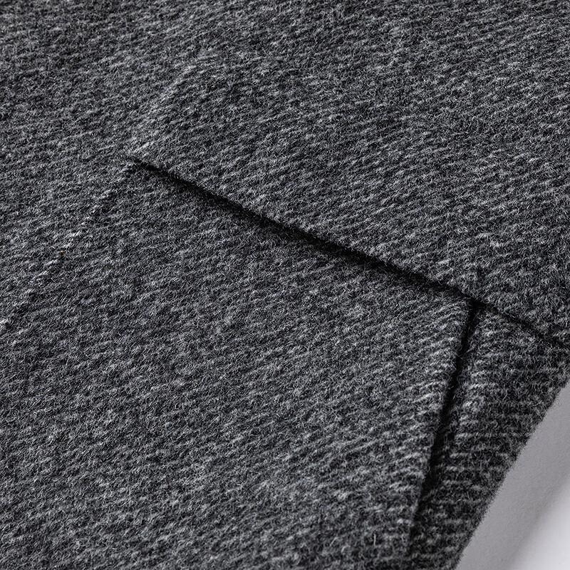 FAPAI Men's Mid-Length Wool Blend Overcoat