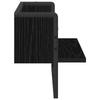 Wall Shelf Wall Mount Black Oak Look 65 x 25 x 30 cm