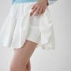 Goxo Double Flare Skirt Smile Heart White