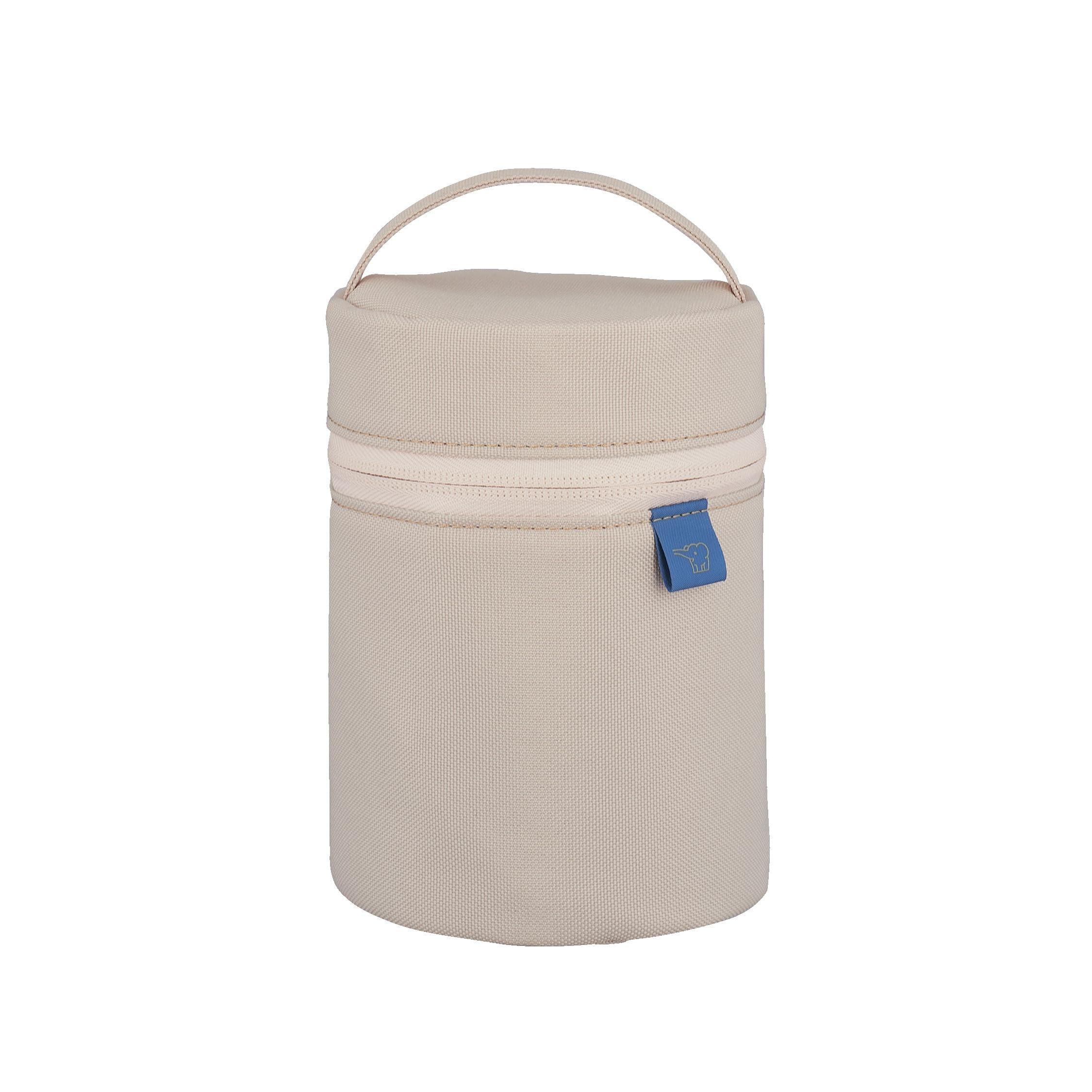 Zojirushi Портативный чехол для суповой кружки, размер S (250мл-400мл) | Улучшенная изоляция | Карман для столовых приборов | Моющийся | Сумка для ланча Экрю Бежевый SW-PC01-CM