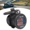 3?In?1 Car 3.0 USB Charger with Digital Voltmeter Ammeter Monitoring Fast Charging for PhoneRed
