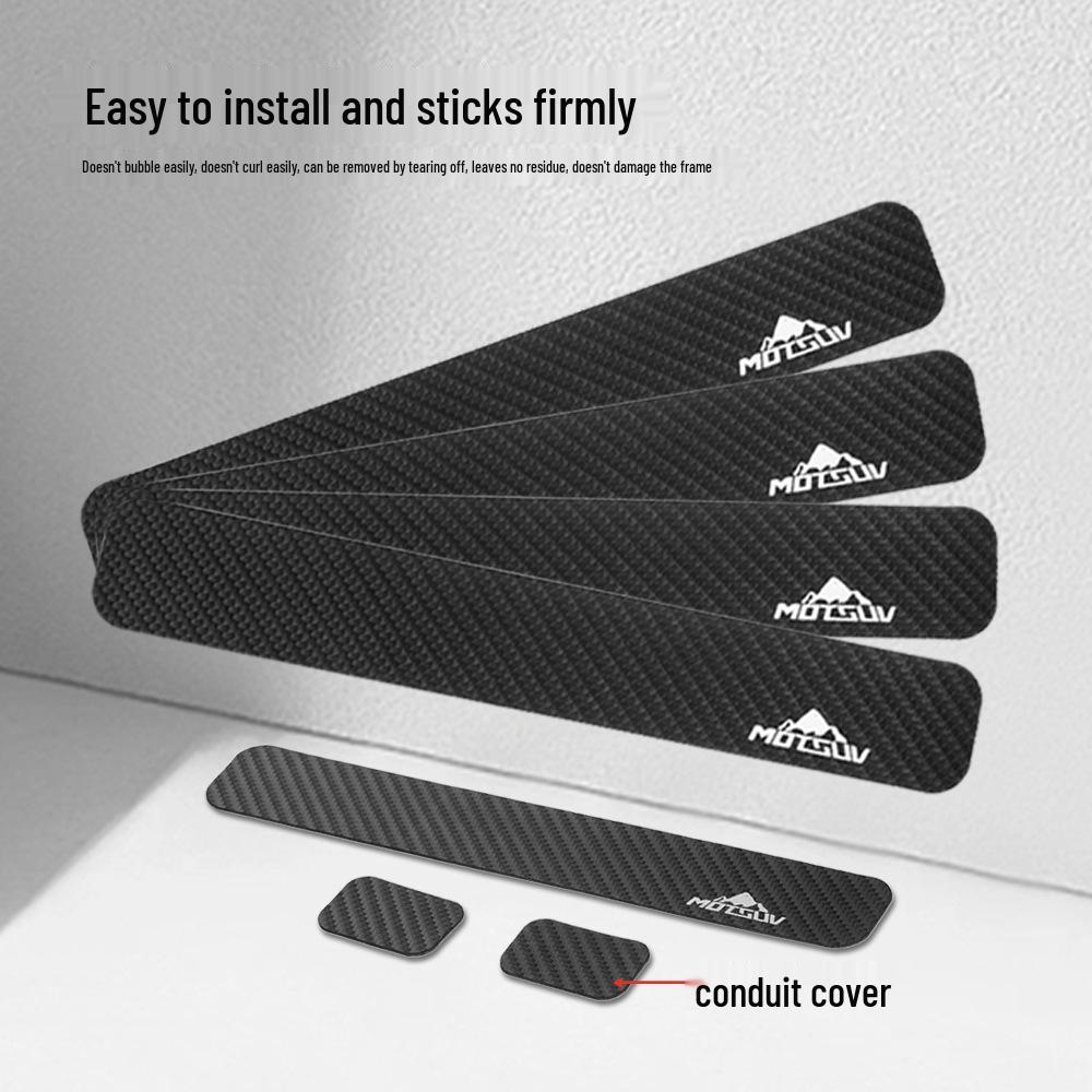 Waterproof Carbon Fiber Pattern Bike Frame & Chain Guard Sticker