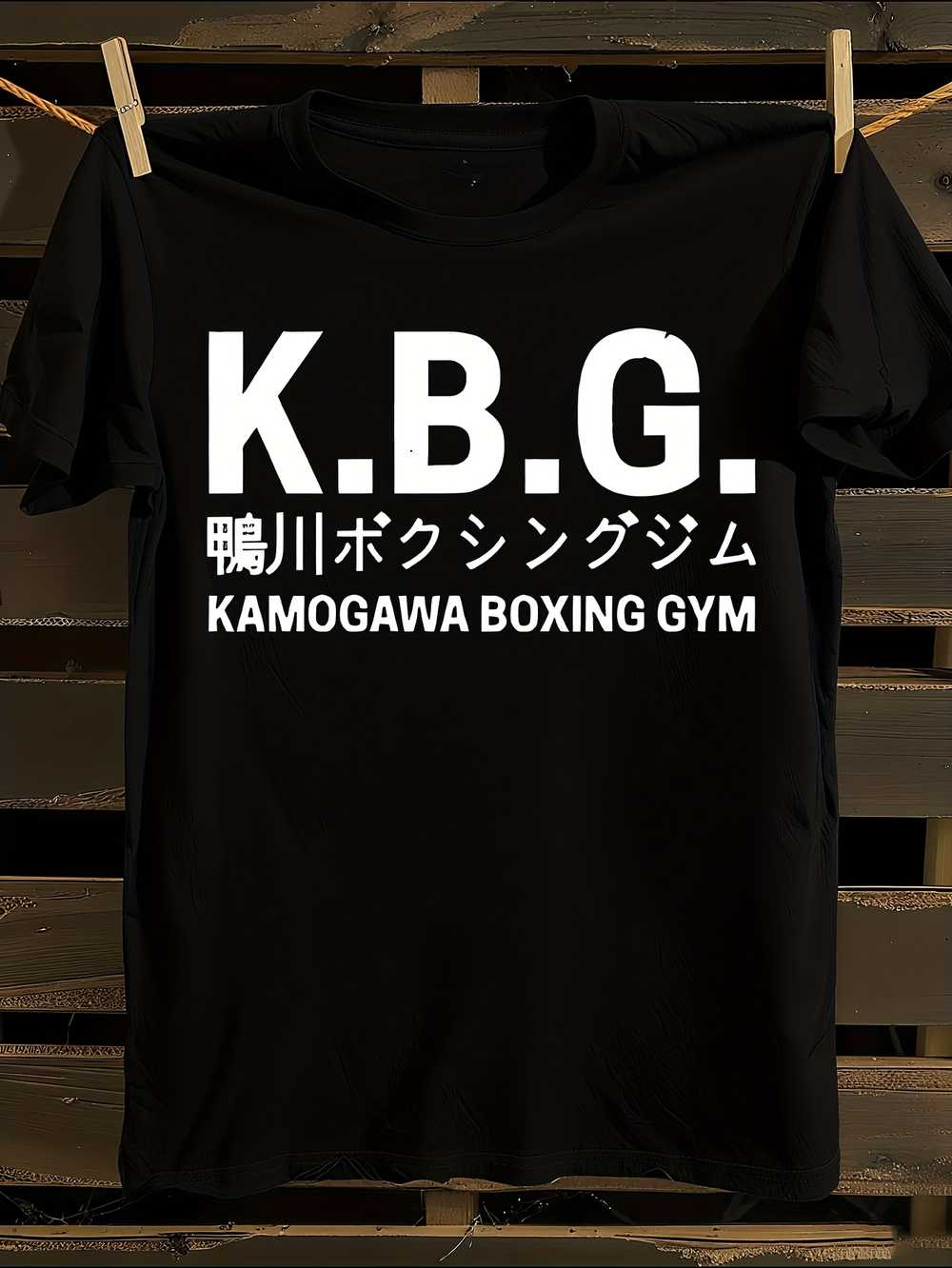 

KBG Kamogawa Boxing Gym Logo Print T-Shirt Mens Tshirt Womens Tshirts with Letters Print Short Sleeves T-Shirt Casual Street Tee Shirt Top L