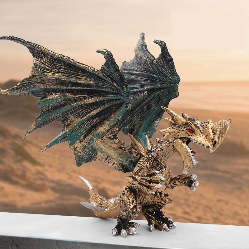 Kids Dinosaur Monster Model Figure Toys 3D Flying Dragon with Wings for Boys Gift Desktop Ornaments