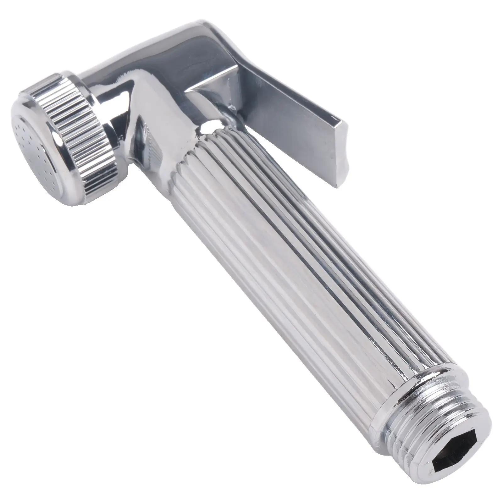 

Хромированная душевая лейка из цинкового сплава для использования в биде, ручная конструкция с курковым управлением для практичных решений для ванной комнаты серебряный