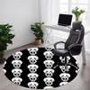 1pc Halloween Skull Decals Carpet, Round Non Slip Durable Large Size Office Carpet, Suitable for Office