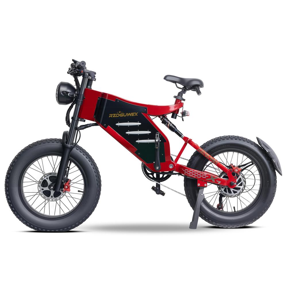 New RZOGUWEX X7 2026 All-terrain Electric Bike for EU, Double Engine 2000W, 48V 30AH Battery, Double Hydraulic Brakes, 20 Inch Fat Tyres