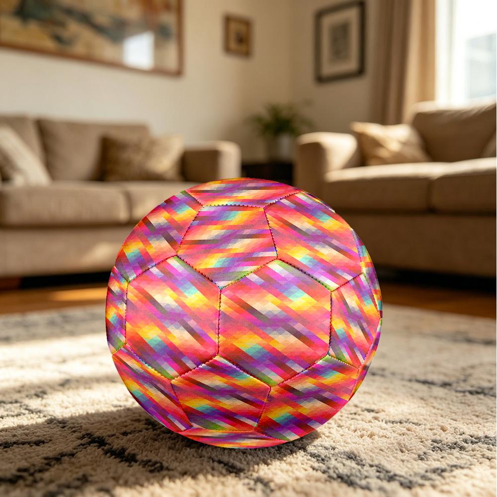1pc Colorful Abstract Size 5 Soccer Ball Professional Match Training Football Indoor &Outdoor Sports Ball Lightweight Durable m6543