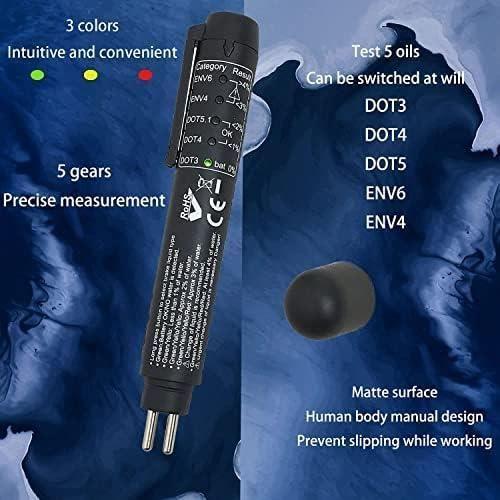 ZKTOOL Version Améliorée Du Stylo Testeur Liquide De Frein Automobile, Detecteur 5 En 1, Peut Test DOT3 DOT4 DOT5 ENV6 ENV4, 5 Indic