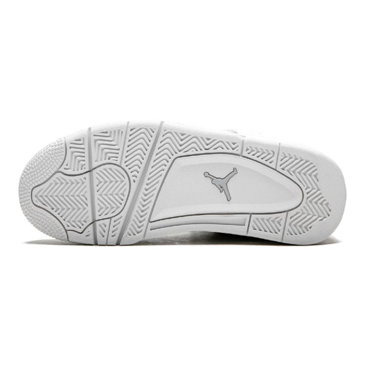 Air Jordan 4 Retro GS Pure Money 2017 Kids Sneakers White Metallic-Silver Pure-Platinum 408452-100