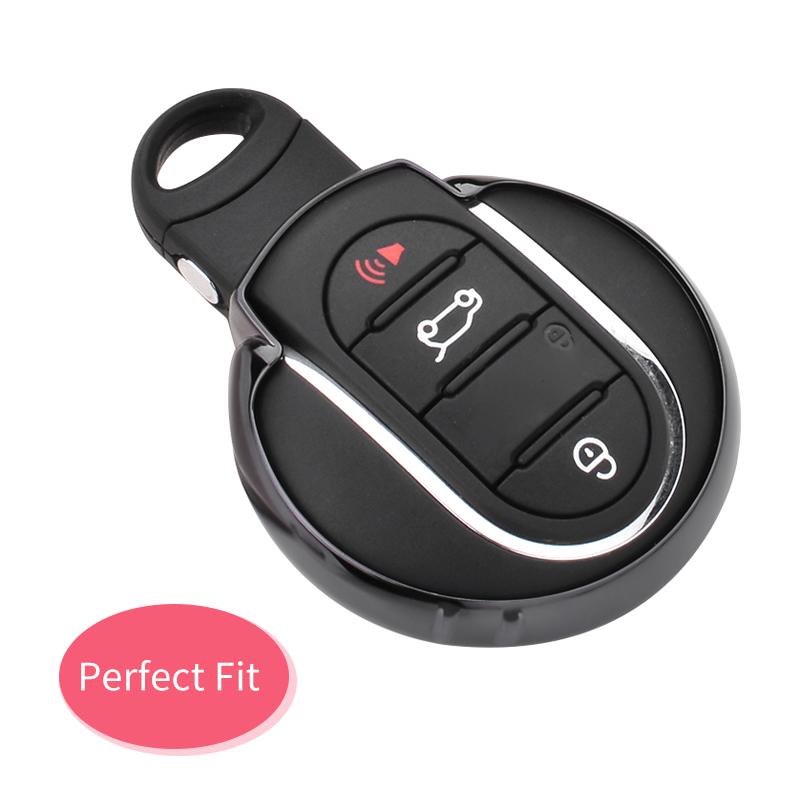 For Mini Cooper S One Countryman Clubman F54 F55 F56 F57 F60 Car Key Fob Case Cover Holder Accessories Black Soft