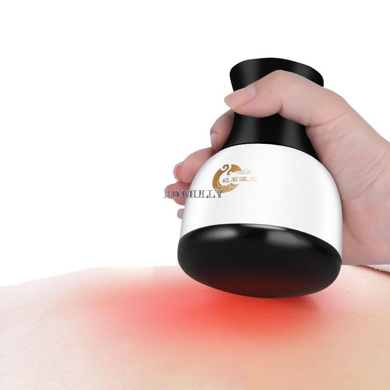 Electric Sauna Stone Gua Sha Massager Chinese Therapy Machine Anti Cellulite Body Vibrator Heating Spa Sauna Relaxation Device