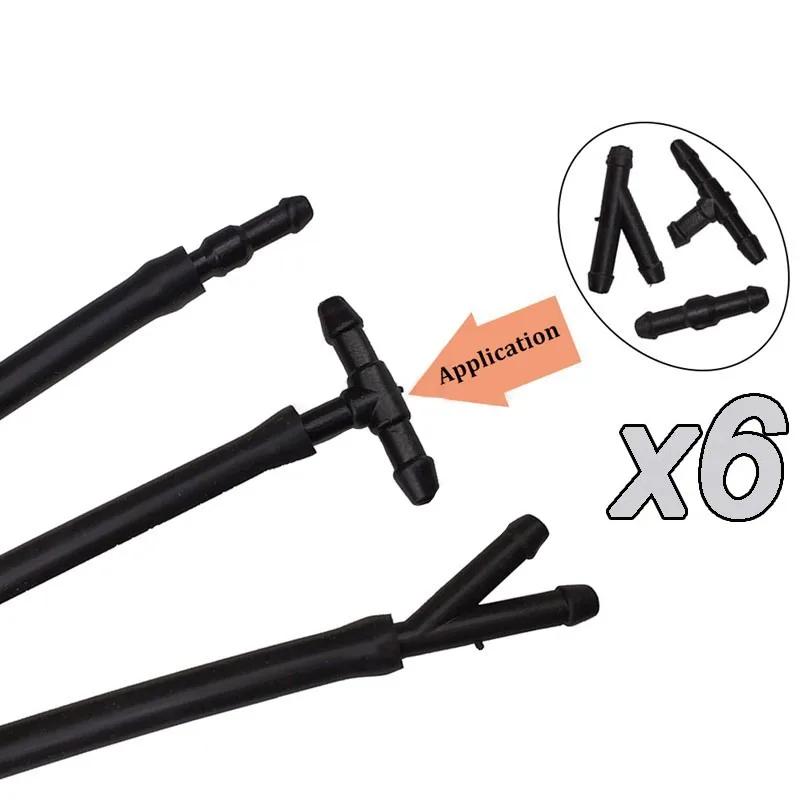 2-Color Wiper Spray Pipe Joiner T Y I 3-Type Windshield Washer Pipe Nozzle Hose Cleaning Water Hose Tube Joint Car Accessories