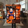 1pz Coperta in Flanella con Stampa Son Goku, Alta Qualità per Tutte le Stagioni, Decorazione per la Casa, Calore e Comfort, Perfetta per Regali di Natale
