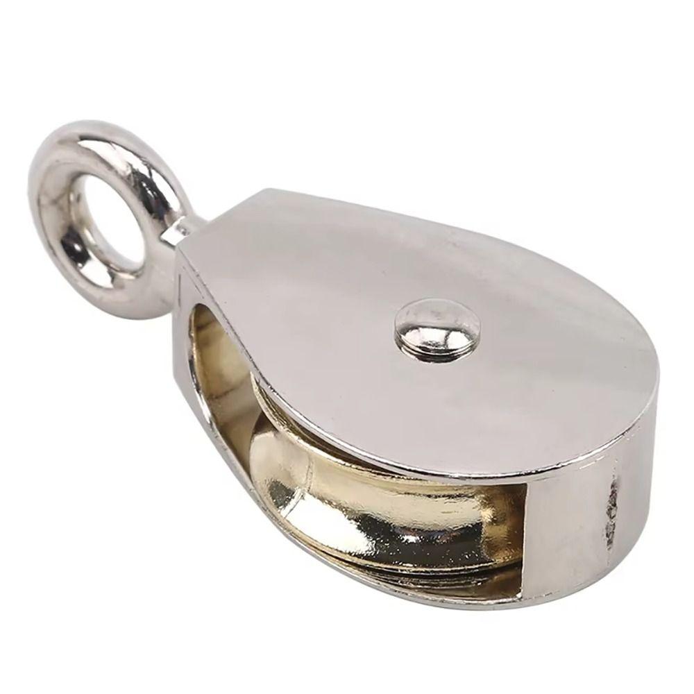 1Pcs Durable 36/52/75mm Fixed Pulley Single/Double Wheels Zinc Alloy Messenger Pulley Mini Metal Sheave Crown Block