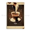 Starožitný Coffee Wall Art Print Dokonalý doplněk do sbírky každého milovníka kávy Kovový Club Cave Designový Plechový Značka Plakát