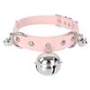 Cosplay Collar  New Leather Bell Collar Role Play Exaggerated Neck