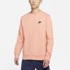 Nike Sportbekleidung Alphabet Logo Rundhals Langarm Sweatshirt Herren Oberteile Aprikosenrosa DA0684-800