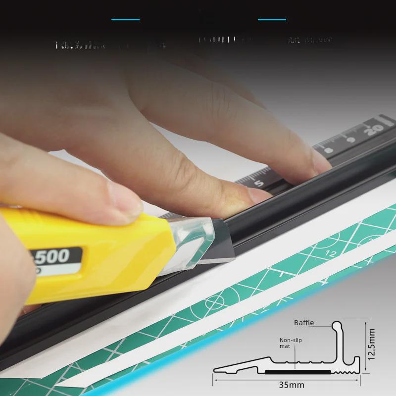 Multifunctional Aluminum Alloy Ruler: Stainless Steel, Cutting, and Protective Features