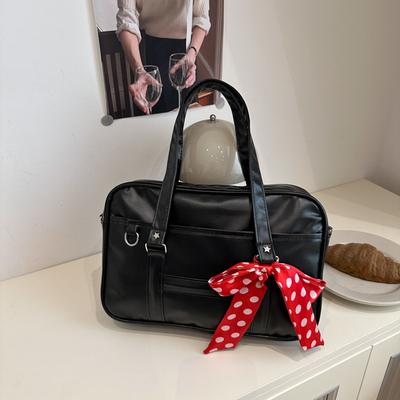 2025 New Large-capacity Fashion Trend Versatile Niche Cute Handbag College Style Simple Uniform Bag
