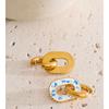 Eetit Stainless Steel Geometric Drop Hoop Earrings 18K Golden PVD Plated Stylish Unique Daily Jewelry Waterproof
