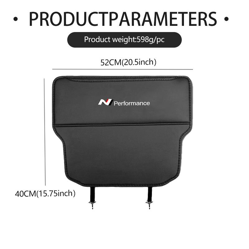 Car Interior Seat Back Anti Child Kick Protector Pad Auto Storage Accessories For Hyundai N Line Tiburon Coupe Tuscani I30 I20 RR9