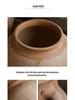 Handgefertigte rote Terrakotta-Vase im Wabi-Sabi-Stil mit doppelten Henkeln - Retro-Grobkeramik für Trockenblumen