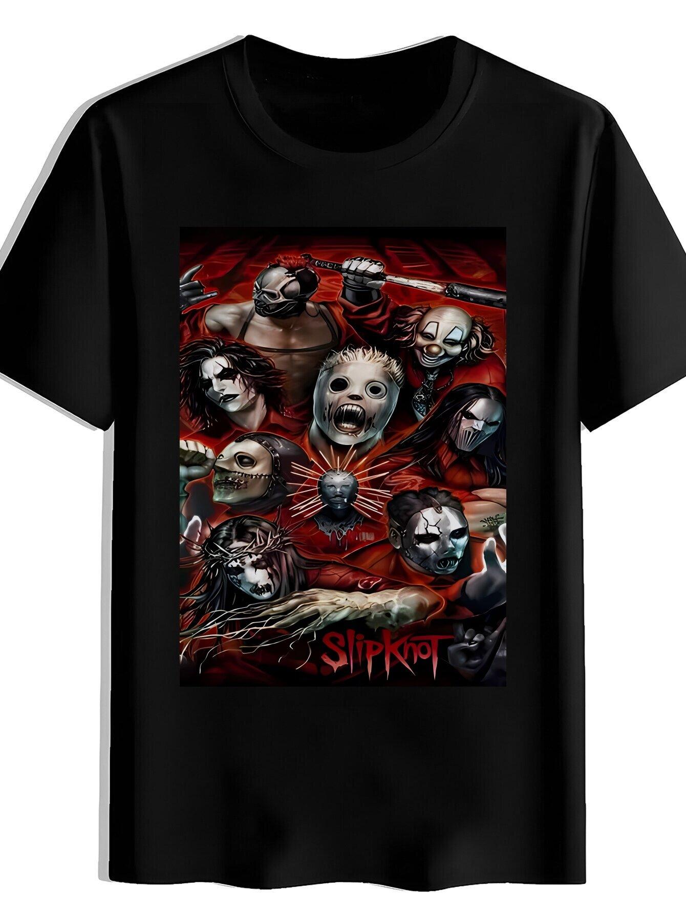 

Graphic Rock Band T-shirt - Black Crew Neck Short Sleeve M