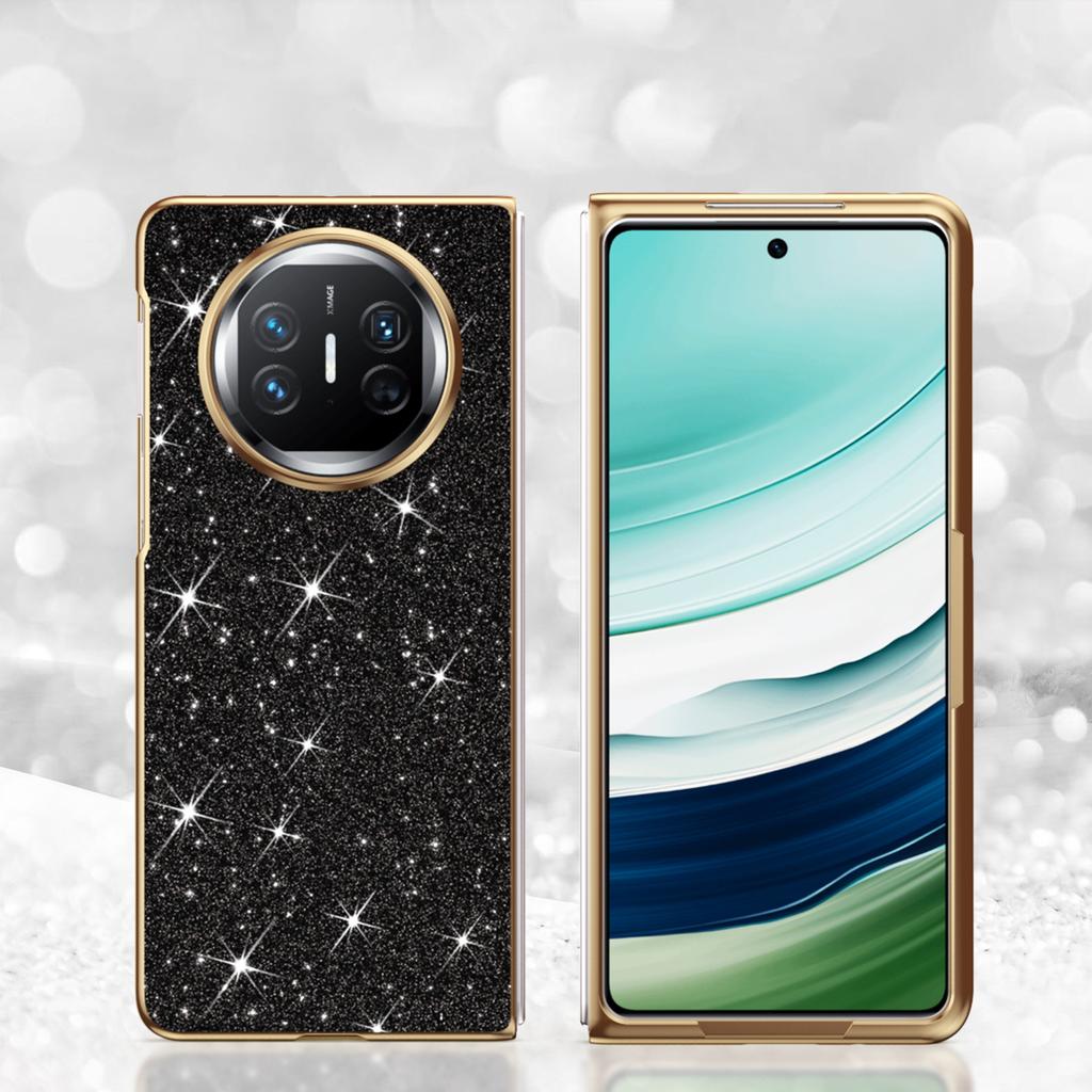 For Huawei Mate X6 Case Slim Shinny PU Leather Electroplating Phone Case Cover For Huawei Mate X5 X6