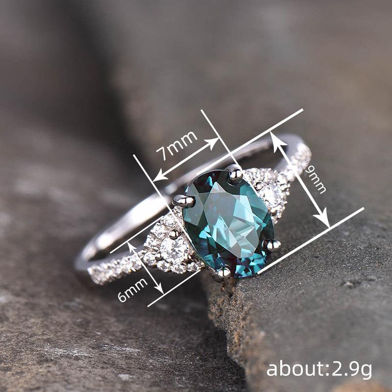 European And Korean Ring Women, Elliptical Geometric Design Simple Ring, Niche Elegant Triangle