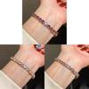 Geometric Square Zircon Crystal Bracelet For Women With Gold Plating Elegant Jewelry Gift For Her