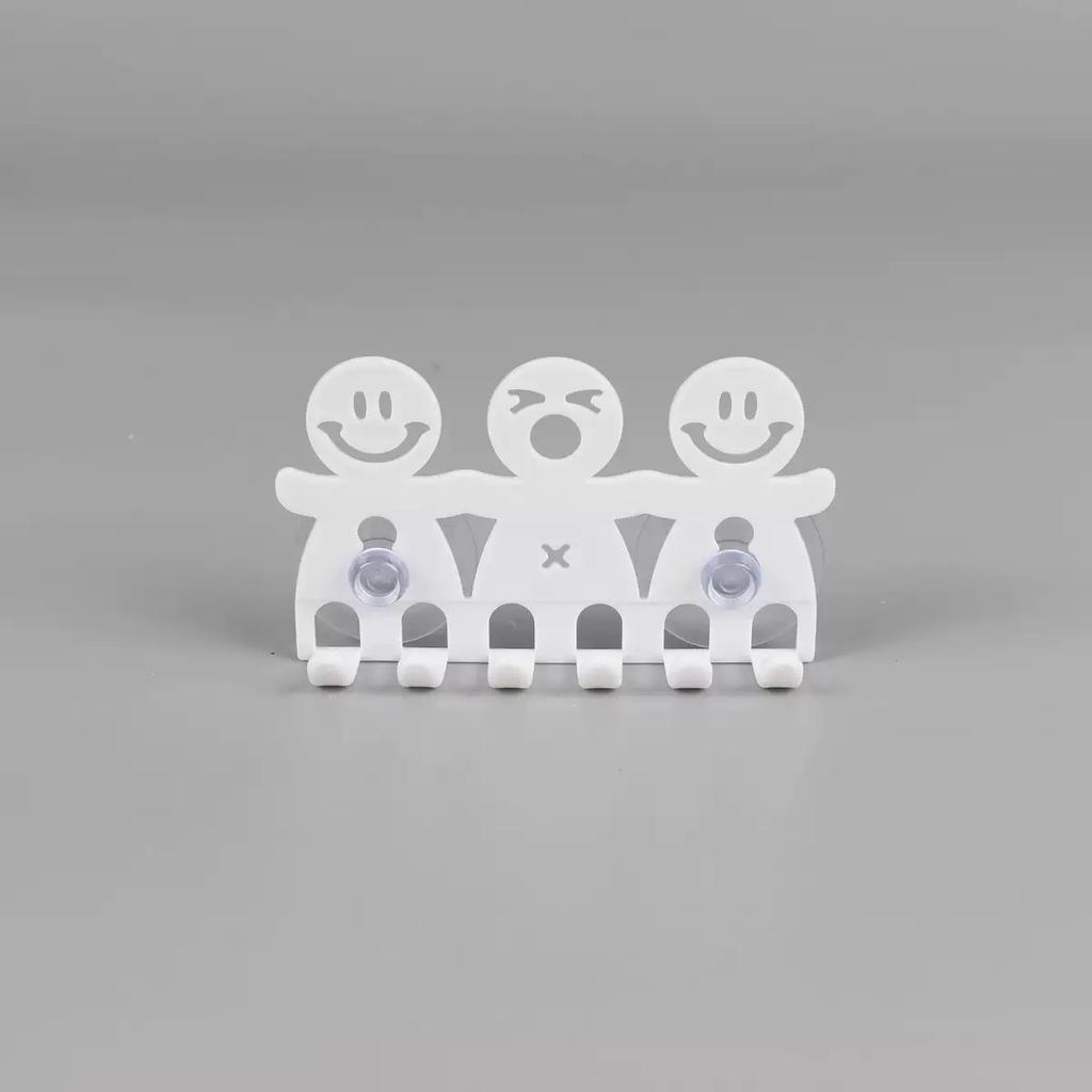 JOYBLISS Portable Home Suction Hooks 5 Position Tooth Brush Holder Bathroom Sets Cute Cartoon Sucker Toothbrush Holder Key Hook Kids Gift