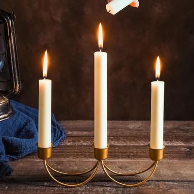 3ramenný držák svícnů, držáky svícnů, kovová tyčinka na banket