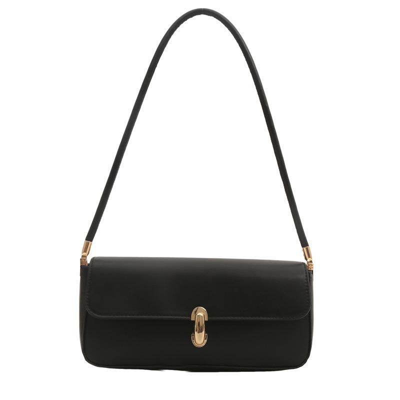 

Сумка через плечо с текстурой Niche Design, женская 2024 года, корейская версия новой летней сумки через плечо, простая и универсальная сумка чёрный