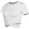 Women's Slim-Fit Quick-Dry Breathable Cropped Yoga Fitness T-Shirt (Style WA56)