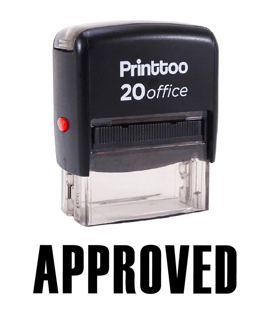 Printtoo APPROVED Self Inking Rubber Stamp Custom Stamp Office Stationary -