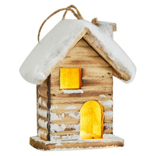 Christmas Village House Christmas Hanging Ornament Lighted House Home Decor Gift