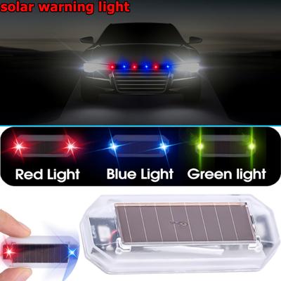 80 MA Car Solar LED Universal Stroboscopic Warning Light Dynamic Streamline Design Auxiliary Lights Automotible Organizer