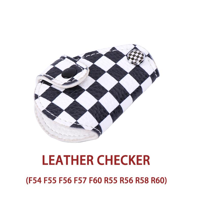 BLH1 Car Smart Key Case Cover Leather Union Jack Key Bag For Mini Cooper F54 F55 F56 F57 F60 R55 R56 R57 R60 R61 Auto Accessories