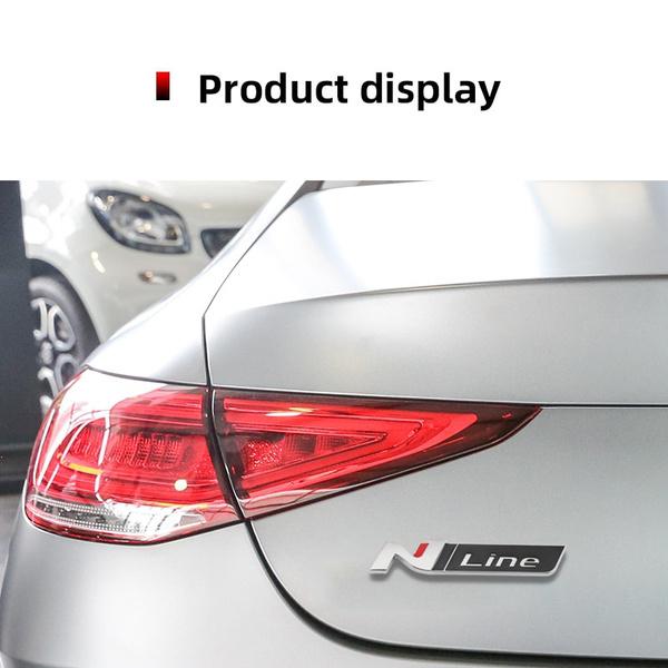 N Line Logo Car Sticker Badge Emblem Decal Front Grille for Hyundai I30 2021 Sonata Elantra Veloster Kona Tucson