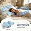 Summer Cooling Memory Foam Neck Pillow Cervical Support Neck Pain Relief Breathable Contour for Side Back Stomach Sleepers