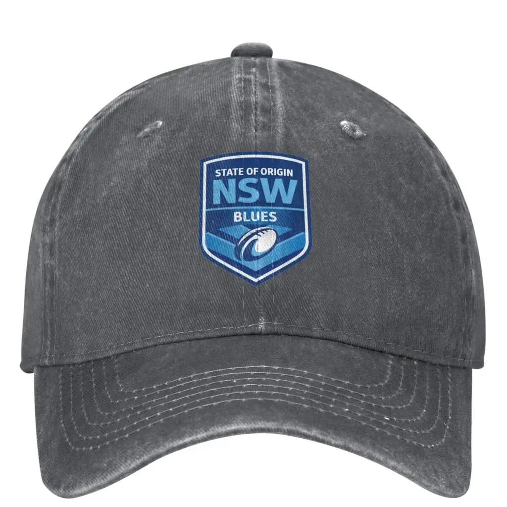 State Of Origin NSW Blues Denim Baseball Cap Outdoor Gym Trucker Hat Summer Unisex Women Stylish Sunshade Baseball Caps